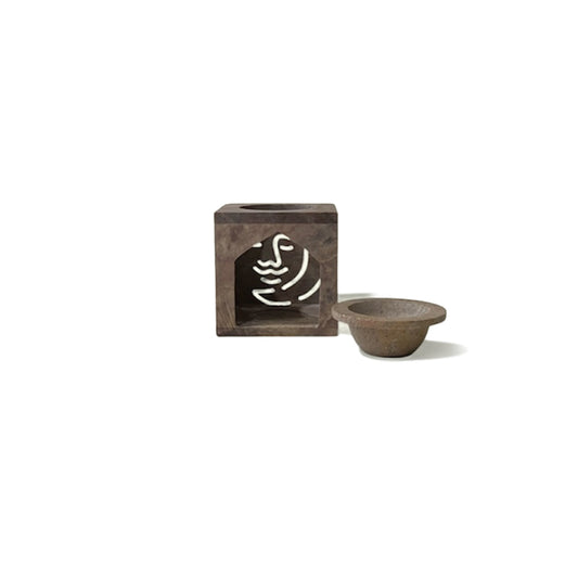 Hand-Carved Stone Oil Burner for Aromatherapy